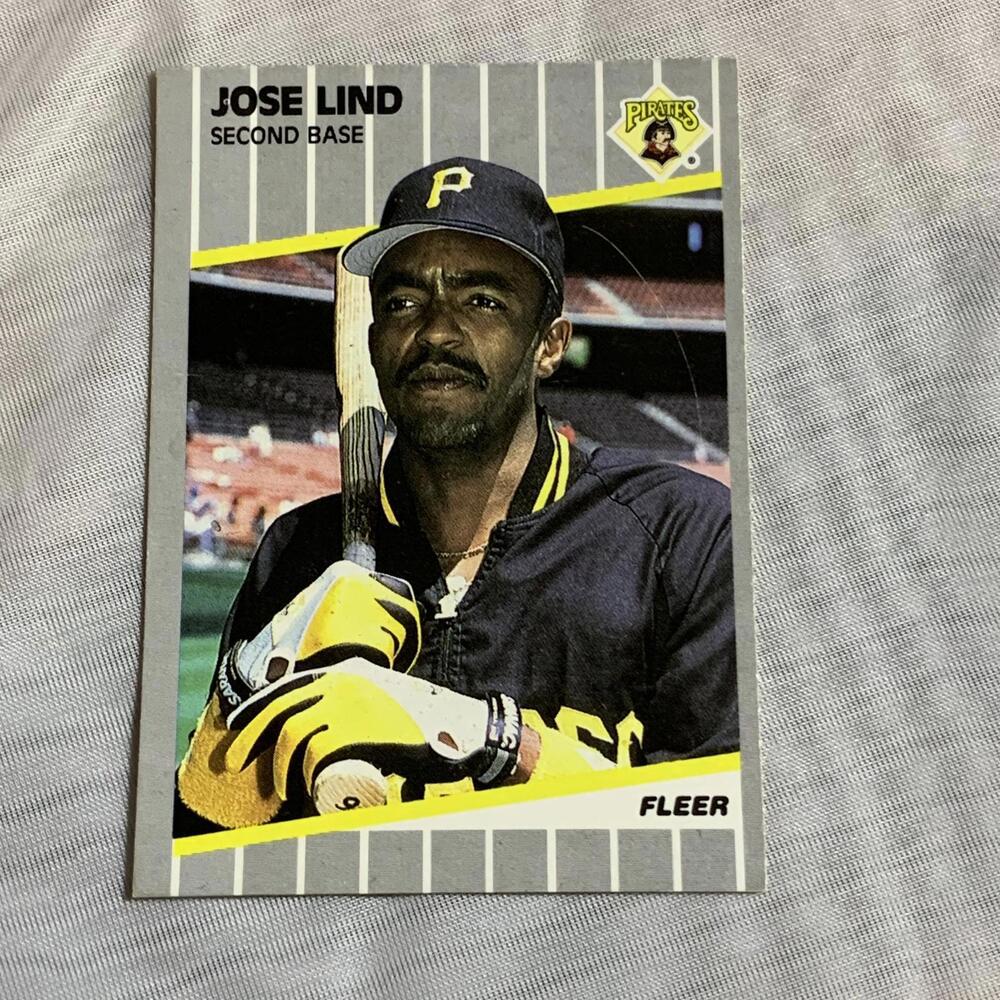 1989‎ Fleer Jose Lind Pittsburgh Pirates Baseball Card #214